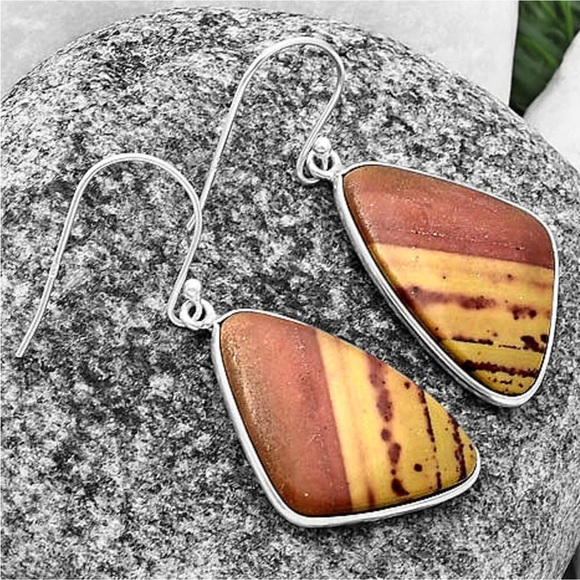 Australian imperial Jasper Sterling silver earrings - Picture 5 of 6